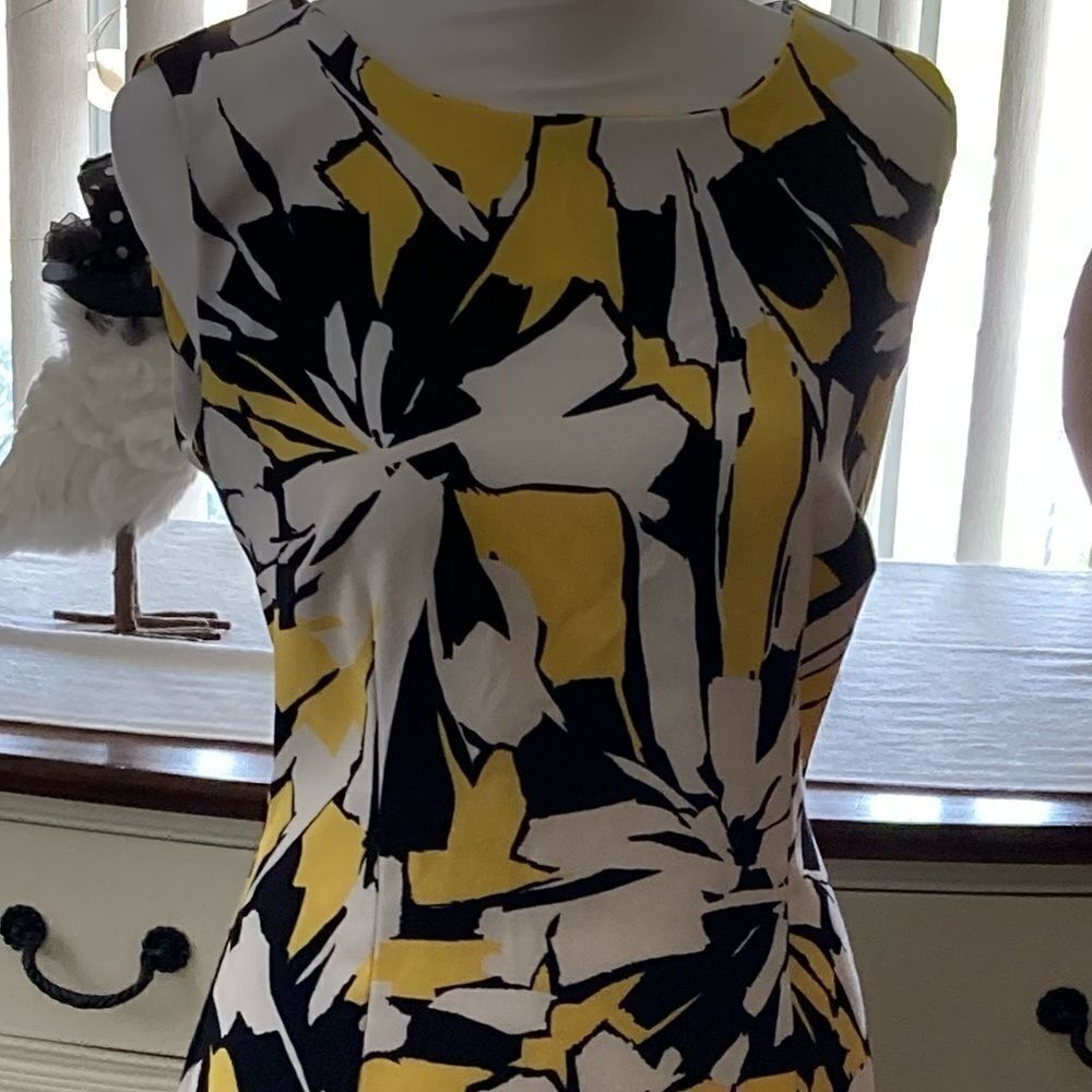 Ronnie Nicole Yellow black Dress Sz 6 - Picture 5 of 7